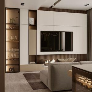 TV cabinet for living room UV Lacquer with particle board-GT-008