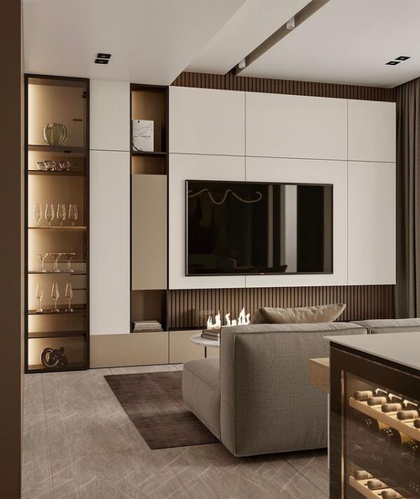 TV cabinet for living room UV Lacquer with particle board-GT-008