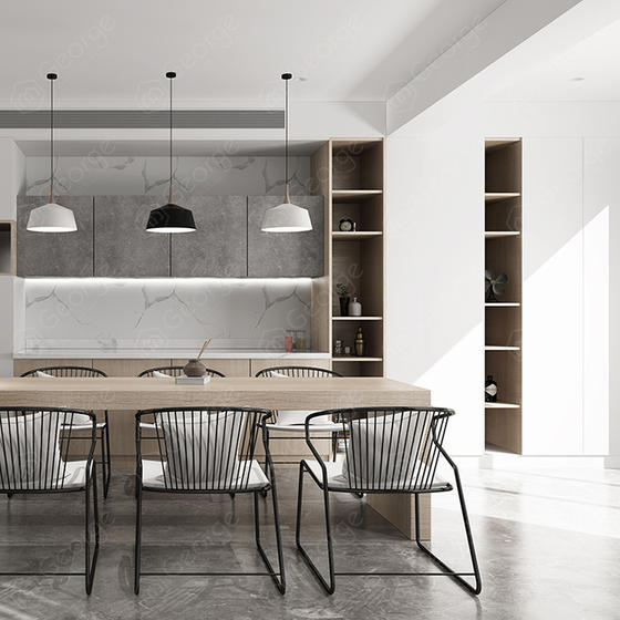 Contemporary Kitchen Melamine with Particle Board-GK-097