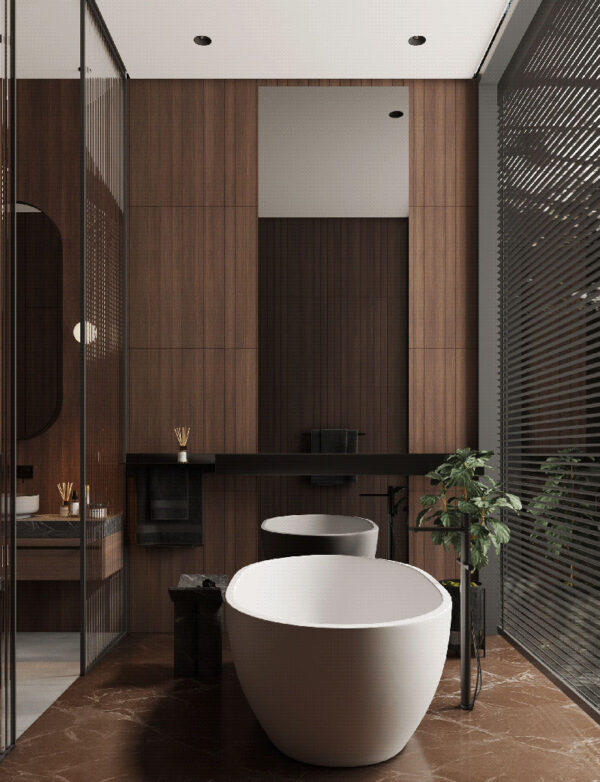 Custom bathroom vanities melamine with particle board-GB-007