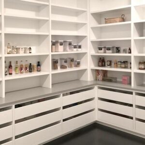 White storage cabinets melamine with particle board-GP-003